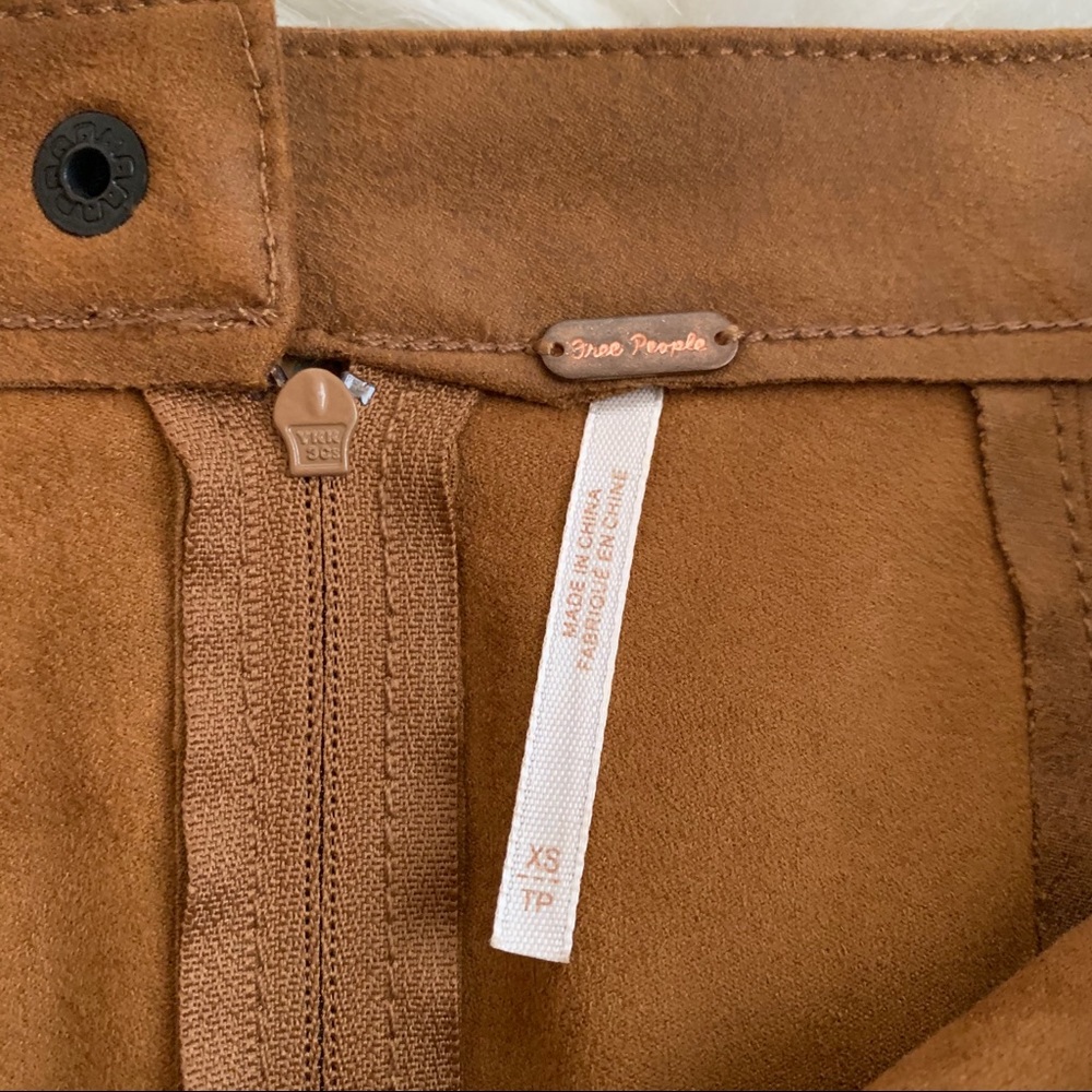 Free People Camel Rumi Ruched Mini Skirt Size XS - Picture 8 of 8